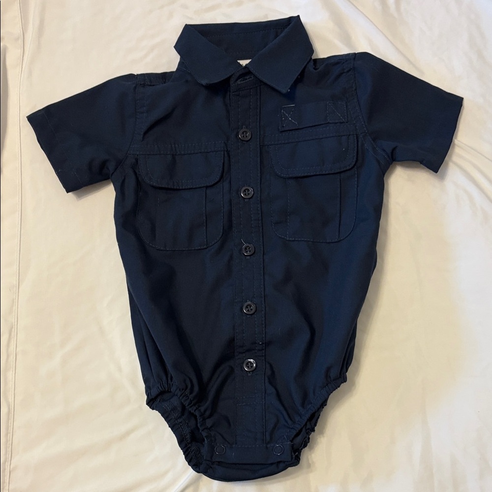 Babycottons Dark Blue Baby Shirt